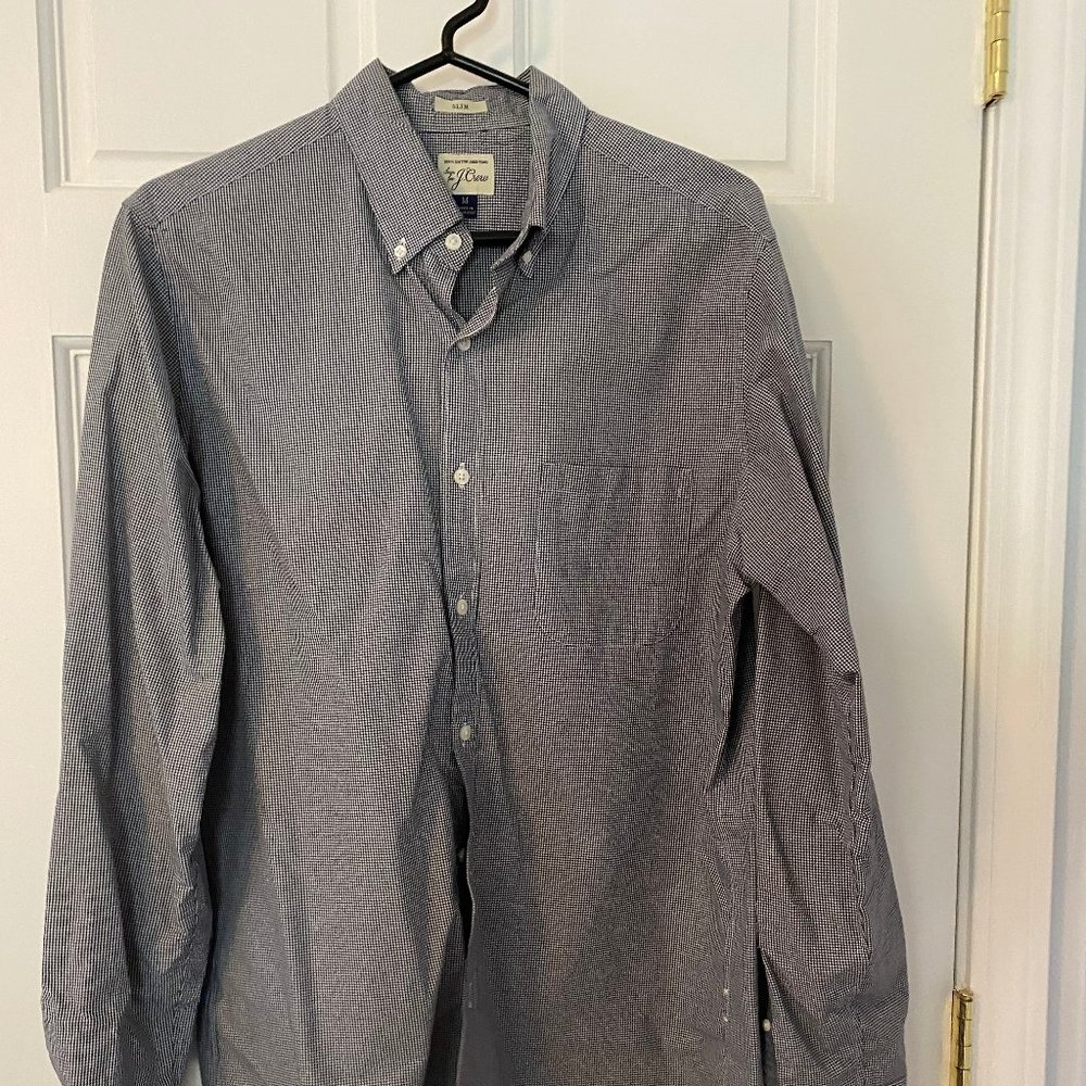 J. Crew Checkered Medium Button Down - image 1